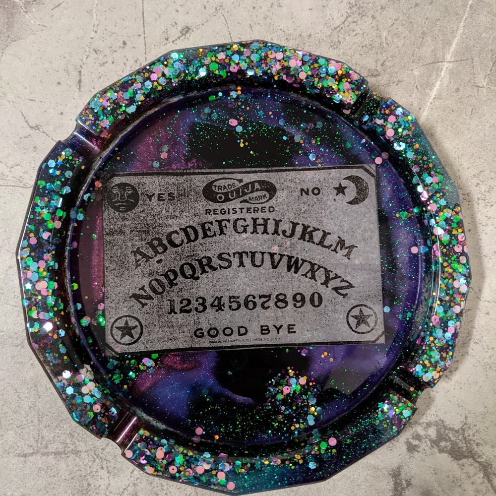 Ouija board coaster ash tray handmade ✨